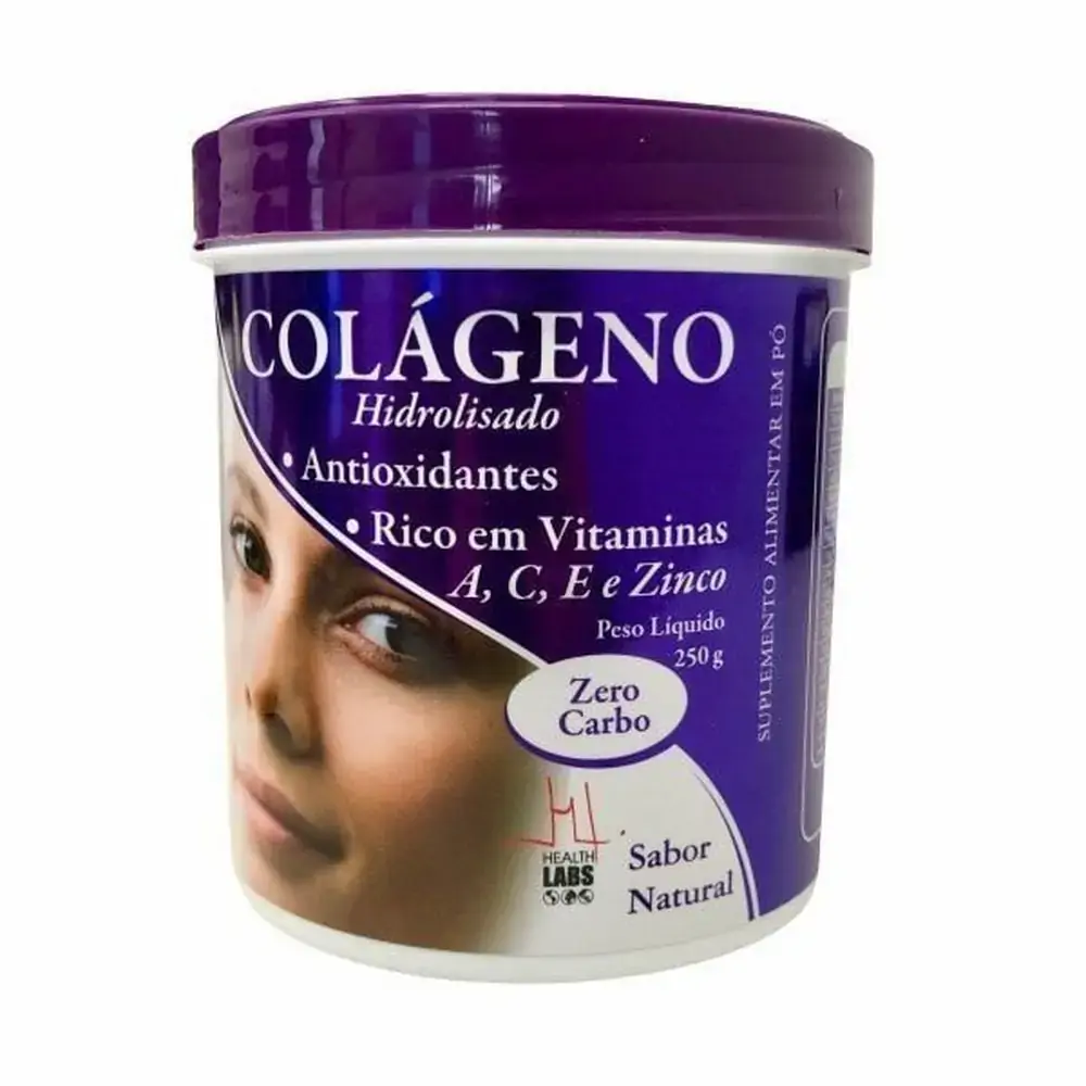 Colágeno Em Pó Laranja 250gr Pote Health Labs Health Labs