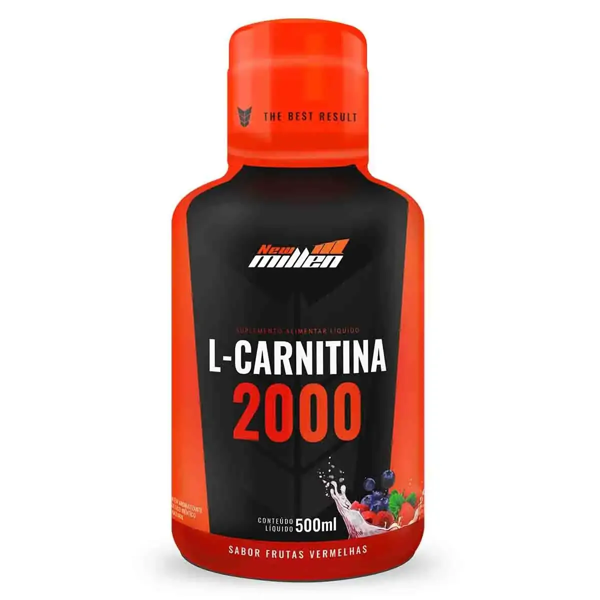 L-Carnitina 2000 500ml - New Millen Sabor:Frutas Vermelhas