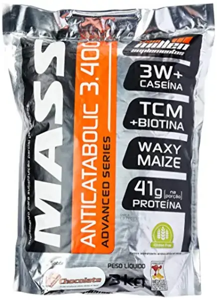 Massa Anticatabolic 3.400 Sabor De Chocolate 3k