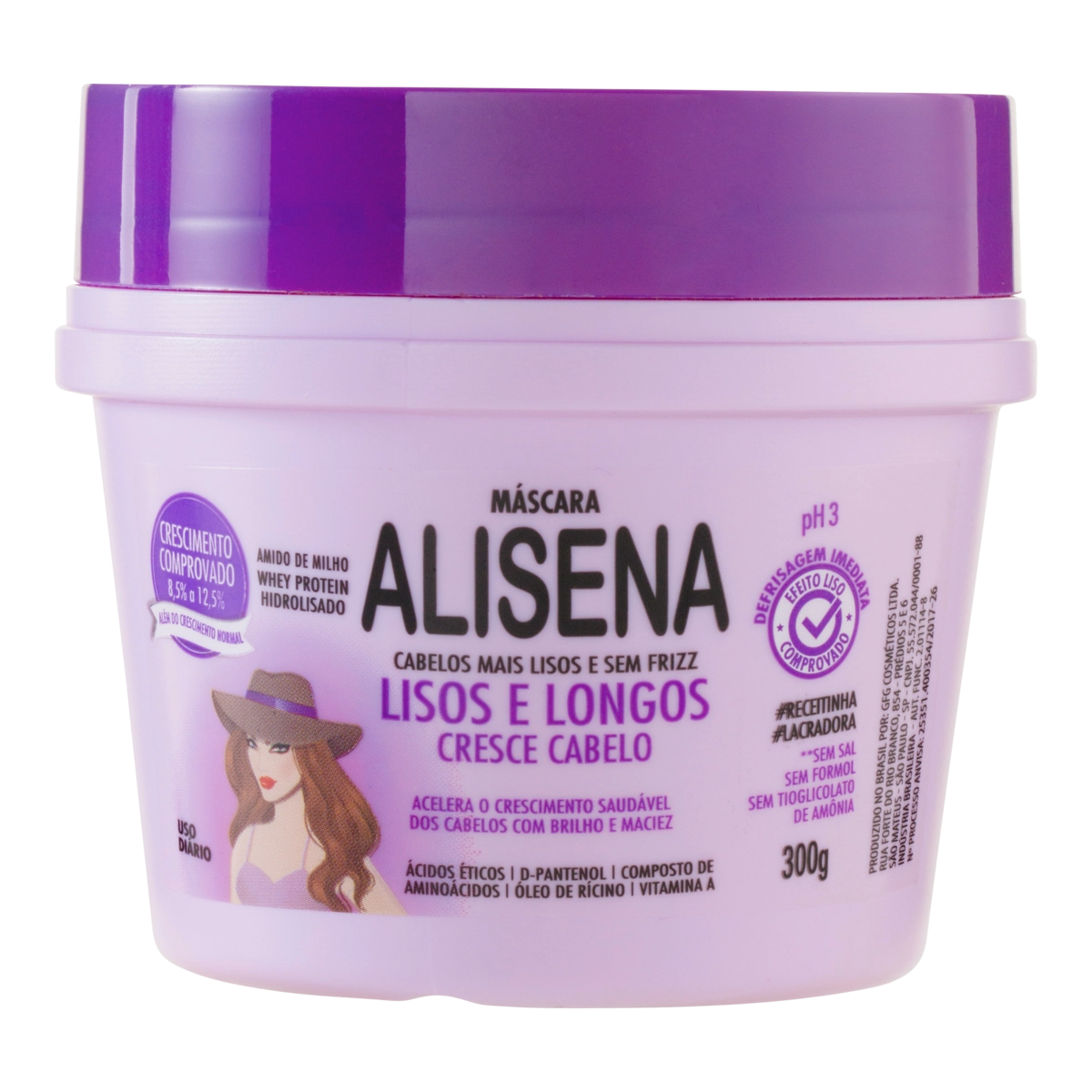 Máscara Lisos E Longos Alisena Muriel Pote 300g