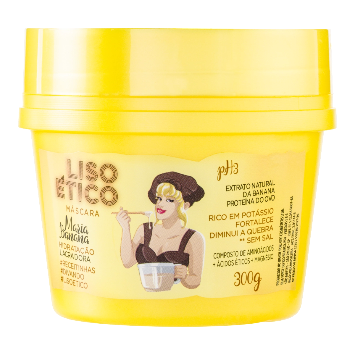 Máscara Liso ético Maria Banana Muriel Pote 300g