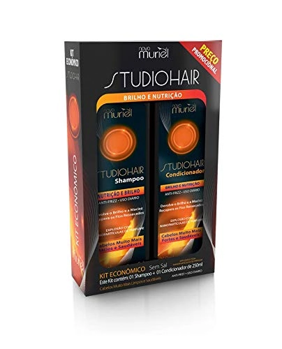 MURIEL KIT STUDIO HAIR SHAMPOO E COND NUTRIÇÃO E BRILHO