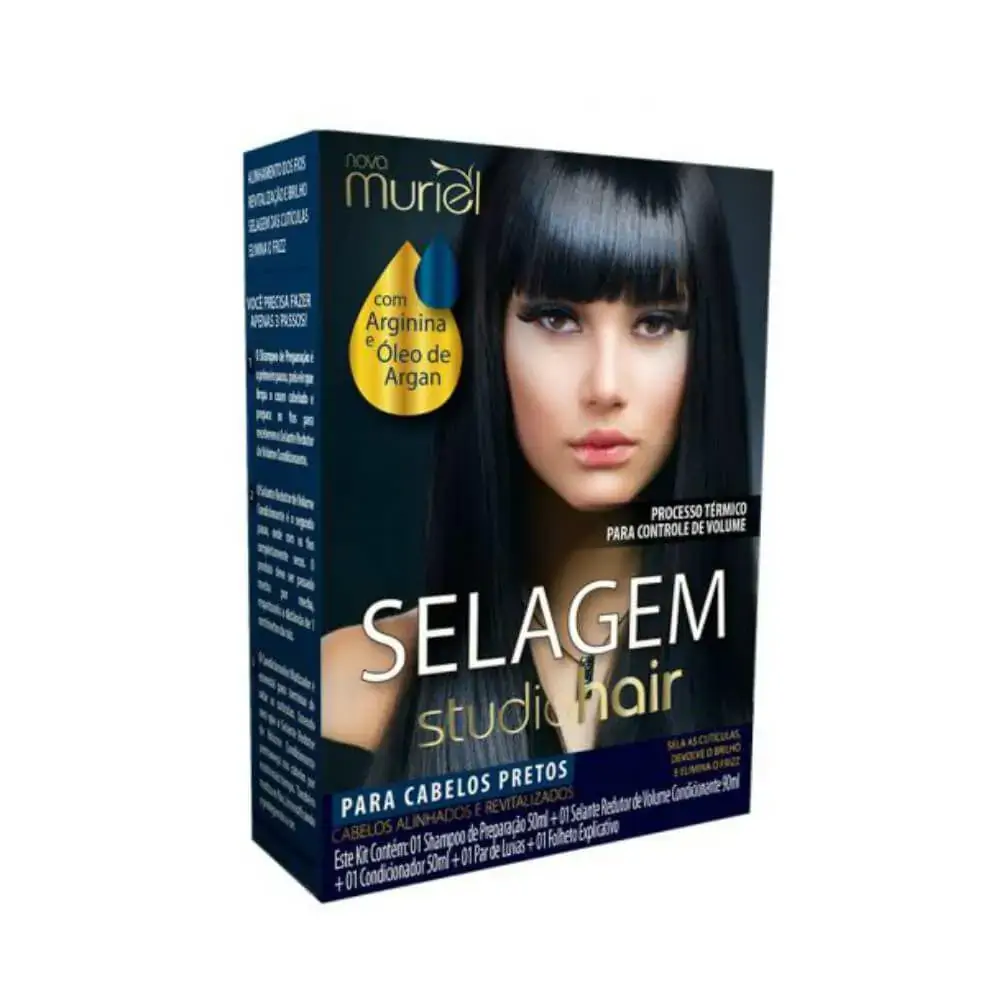 MURIEL KIT SELAGEM STUDIO HAIR CABELOS PRETOS
