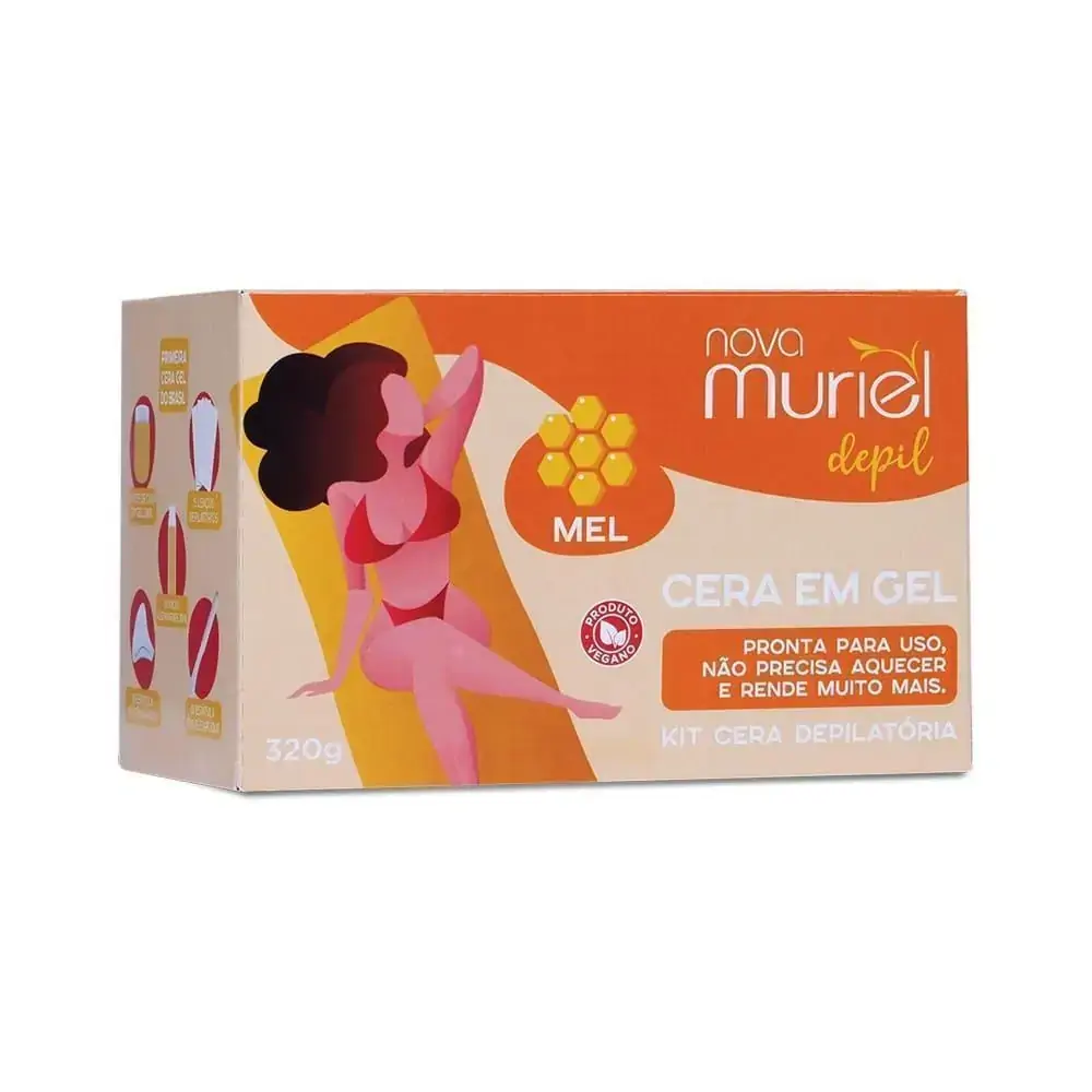 Cera Depil Muriel Gel Kit Mel Pt 320g