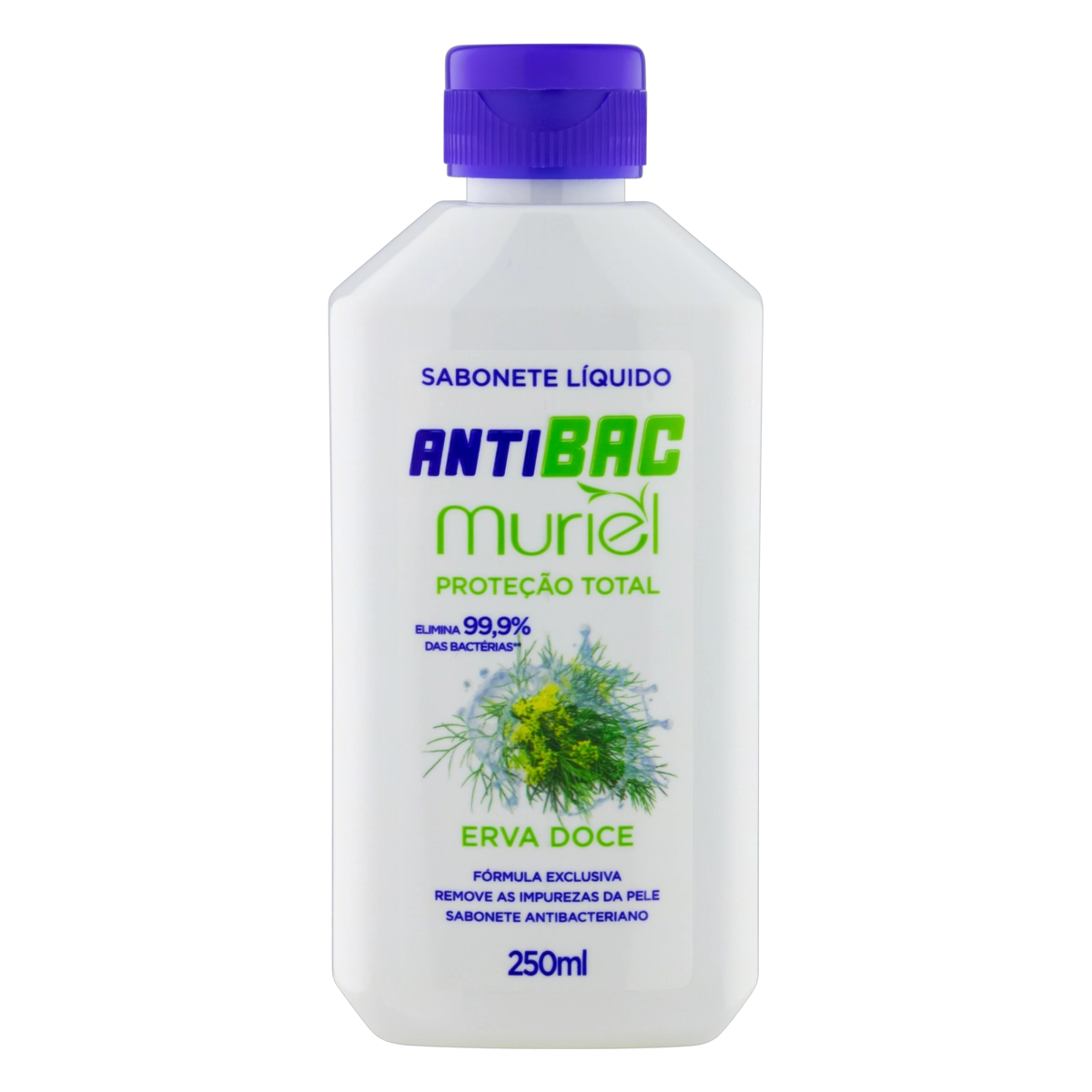 Sabonete Líquido Antibacteriano Erva Doce Muriel Frasco 250ml
