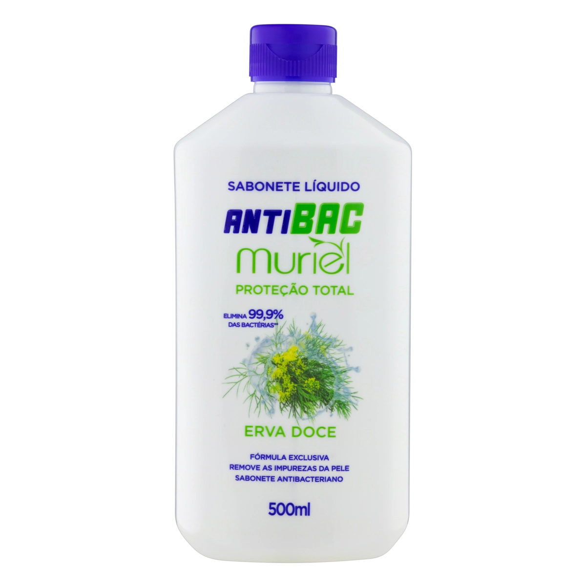 Sabonete Líquido Antibacteriano Erva Doce Muriel Frasco 500ml