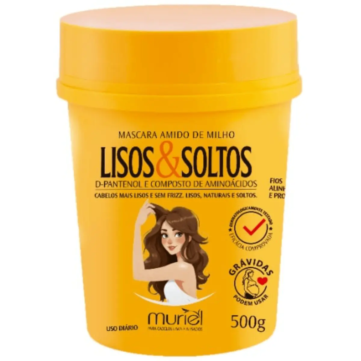 Masc Hid Muriel Lisos Liso Amido De Milho 500g