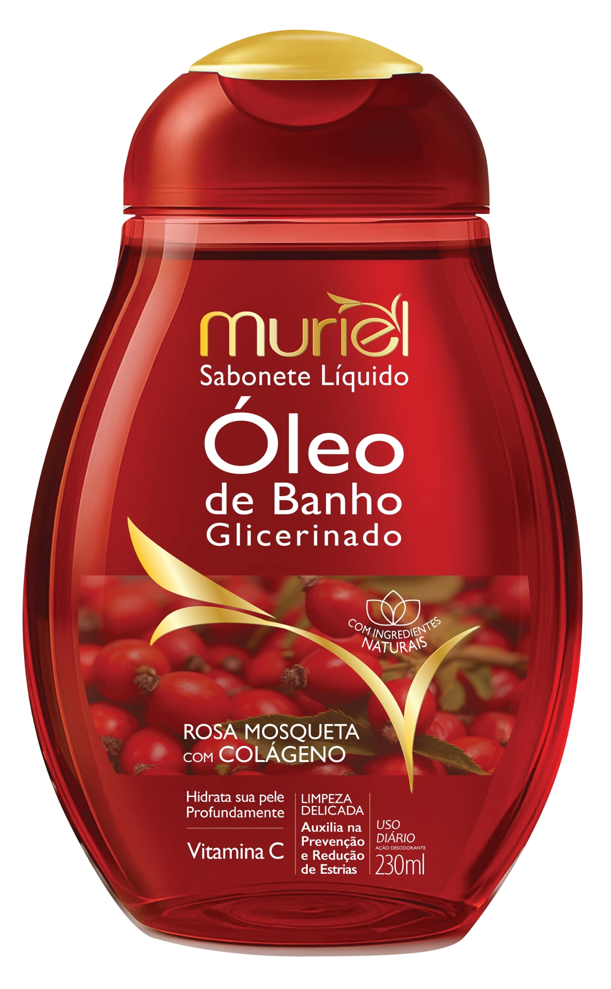 Sab Liq Oleo Banho Muriel 230ml Rosa Mosq/colag