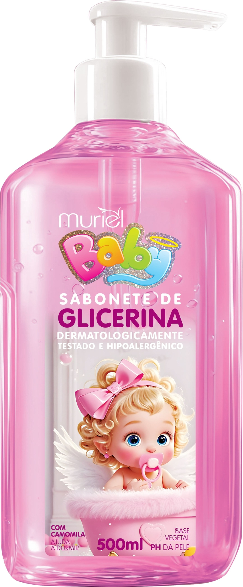 Sabonete Liquido Glicerinado 500ml Muriel Baby Rosa