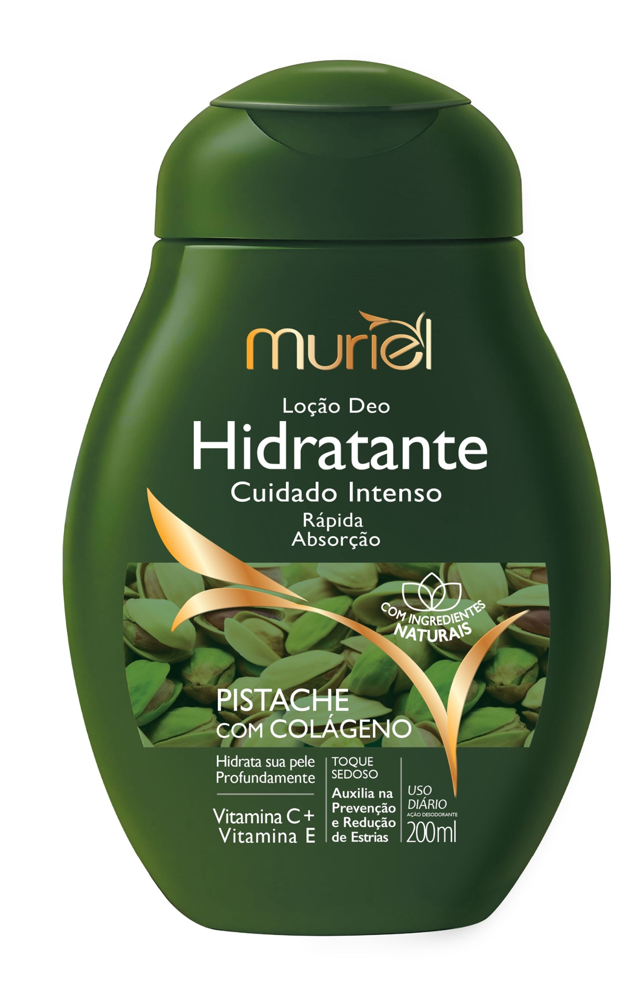 Locao Hidr Muriel 200ml Pistache Com Colageno