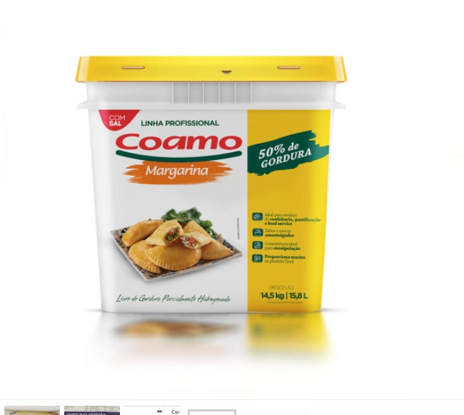 Margarina Com Sal Cremosa Balde 15kg Coamo