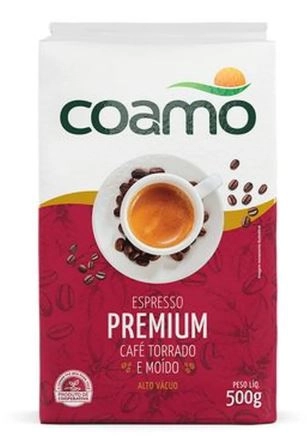 Café Torrado E Moído A Vácuo Espresso Coamo Premium Pacote 500g