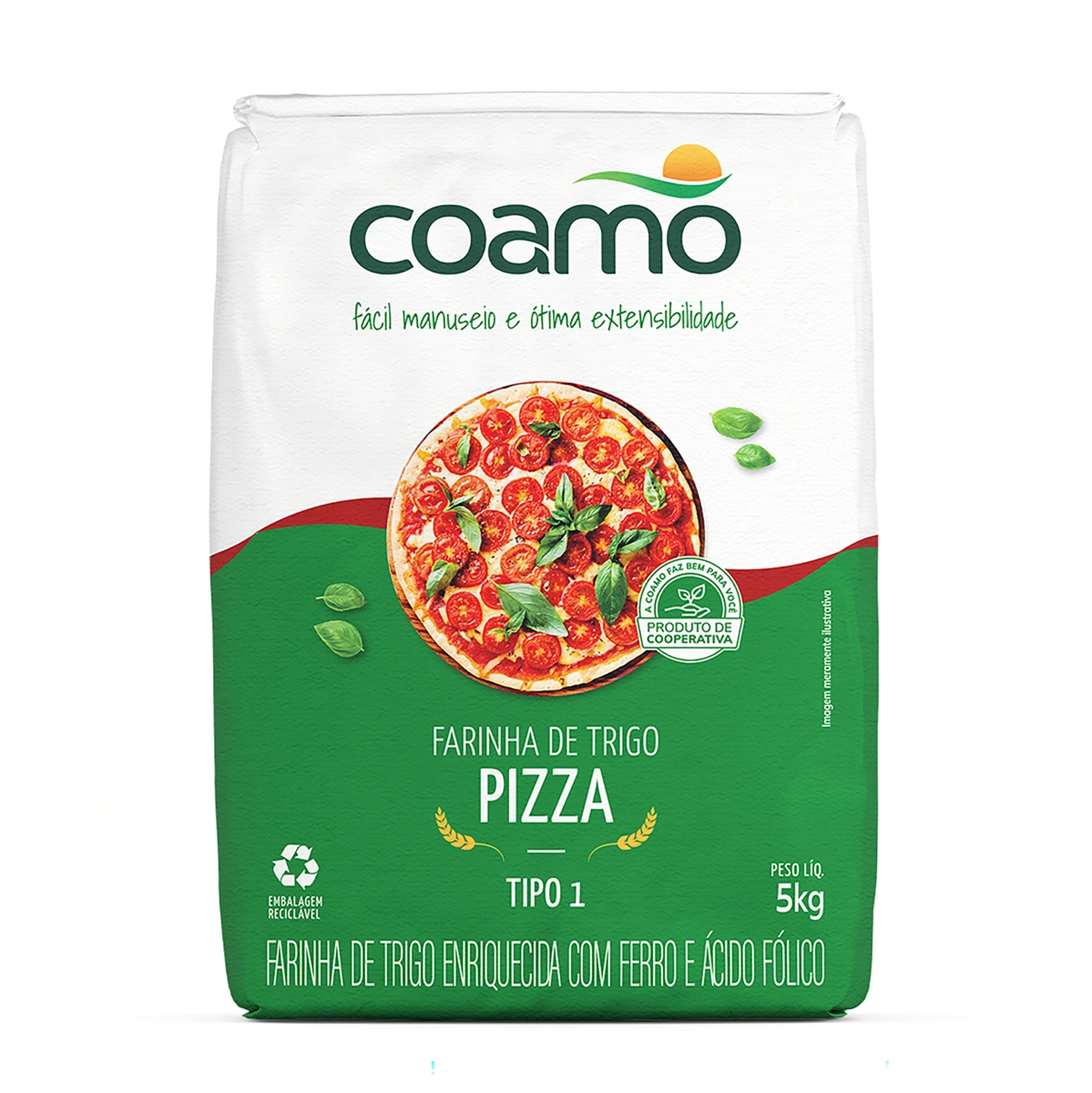 Farinha De Trigo Tipo 1 Para Pizza Coamo Pacote 5kg