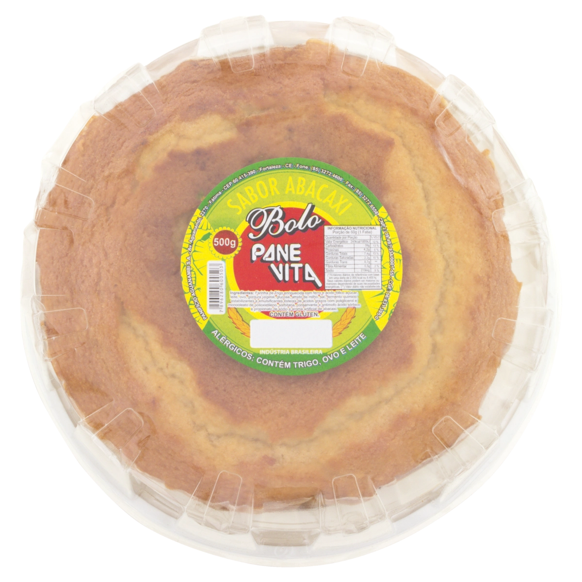 Bolo Abacaxi Panevita Bandeja 500g