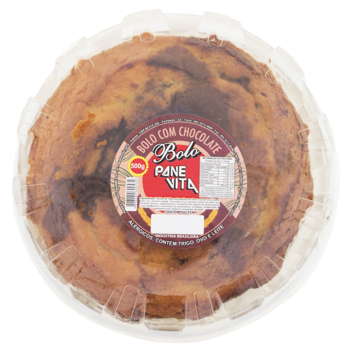 Bolo Chocolate Panevita Bandeja 500g