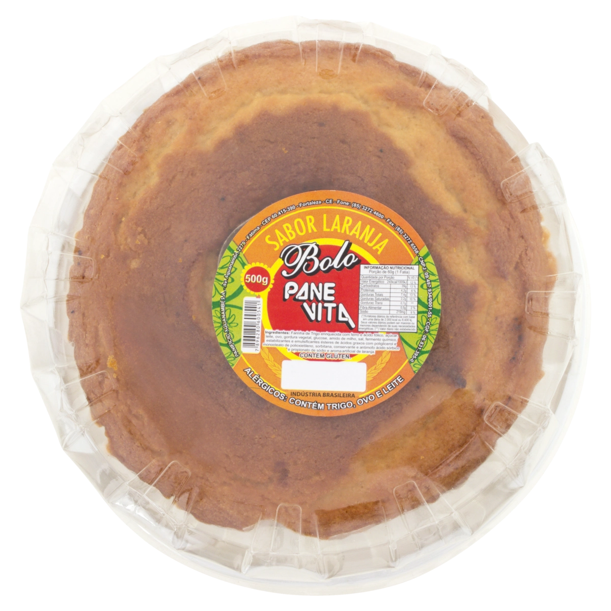 Bolo Laranja Panevita Bandeja 500g
