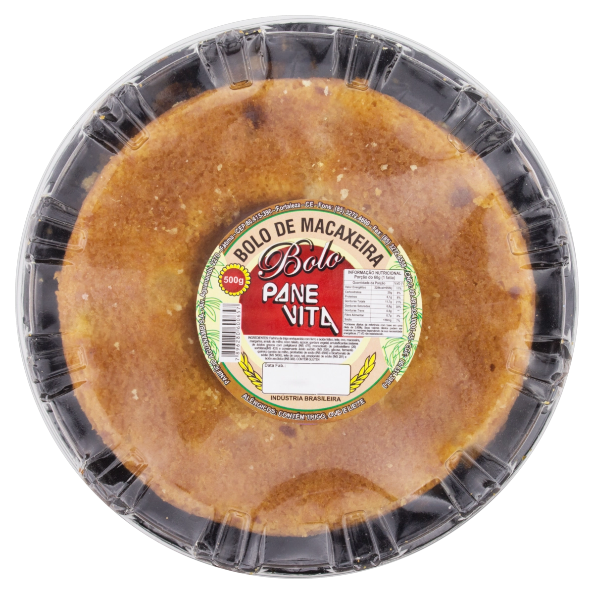 Bolo Macaxeira Panevita Bandeja 500g