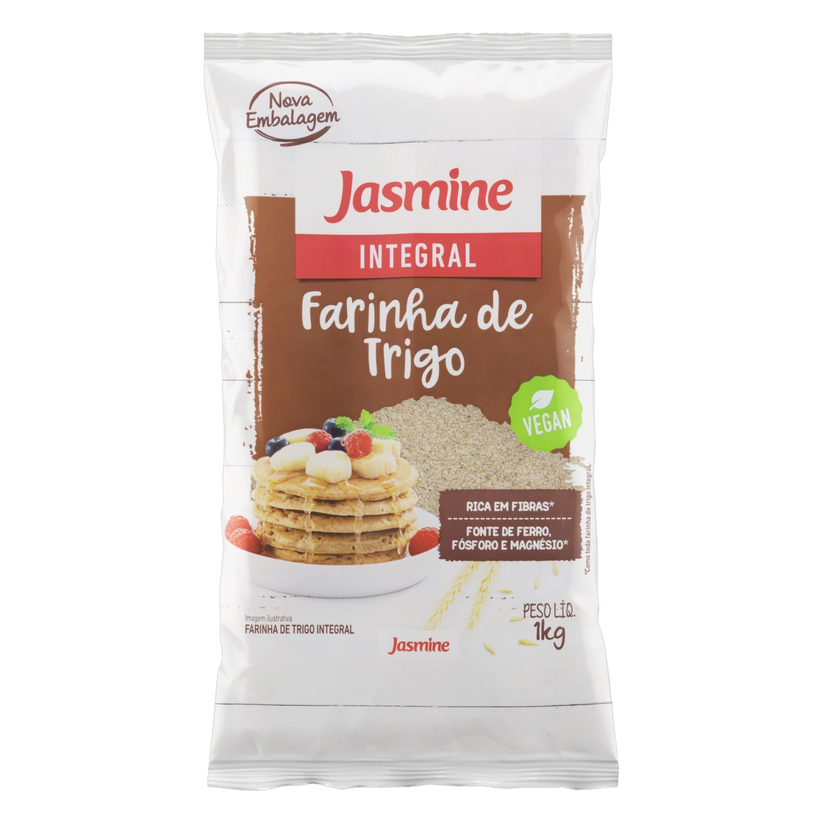 Farinha De Trigo Integral Jasmine Pacote 1kg