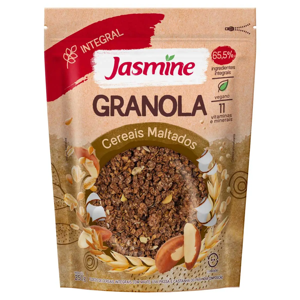 Granola Cereais Maltados Jasmine Pouch 300g