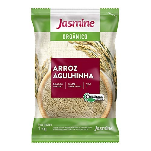 Arroz Agulhinha Tipo 2 Integral Orgânico Jasmine Pacote 1kg
