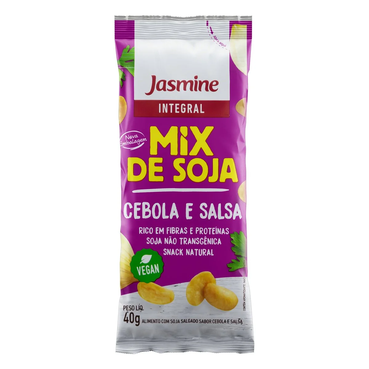 Mix de Soja Integral Cebola e Salsa Jasmine Pacote 40 g