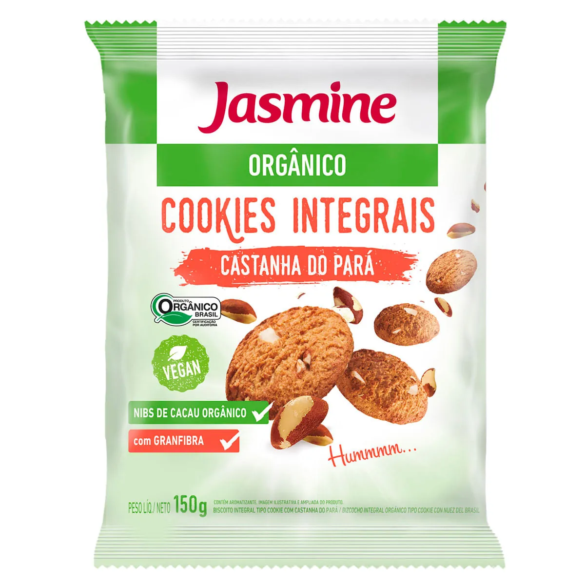 Cookie Orgânico Castanha do Pará Jasmine 150g