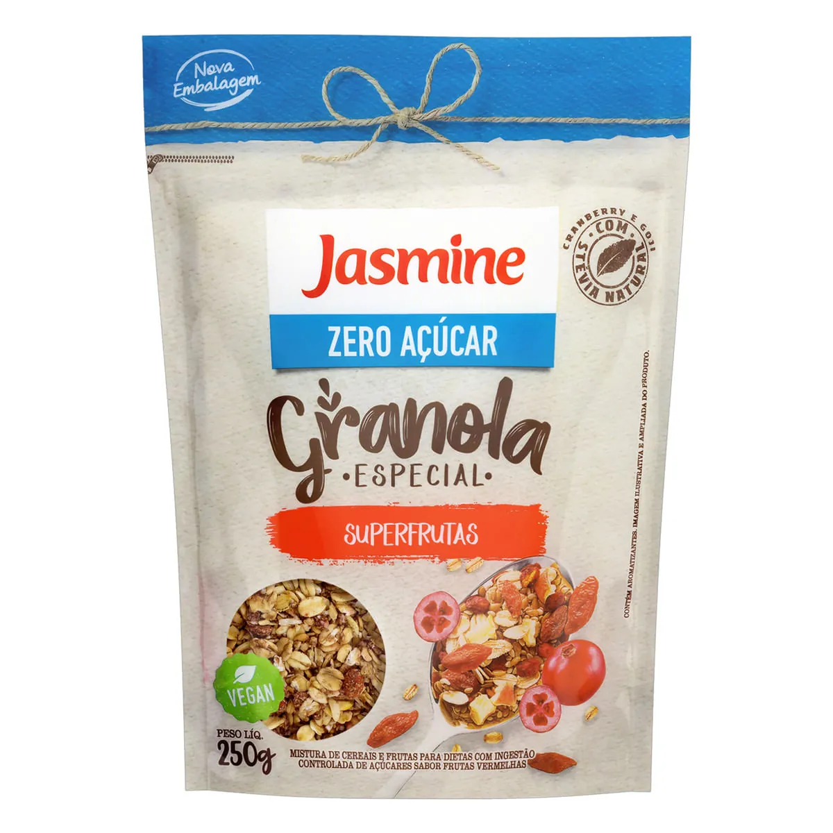 Granola Superfrutas Zero Açúcar Jasmine Pacote 250g