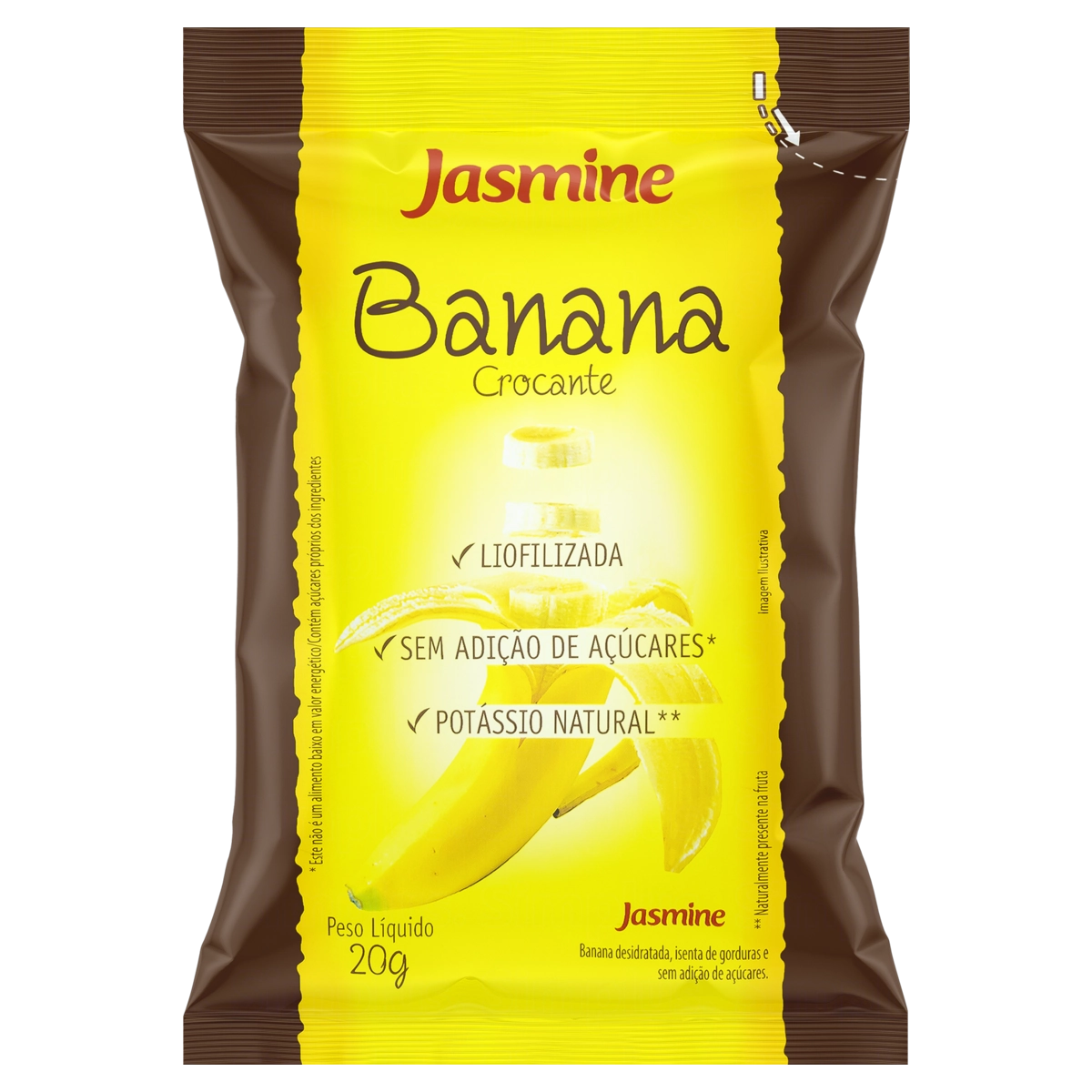 Banana Crocante Jasmine Pacote 20g