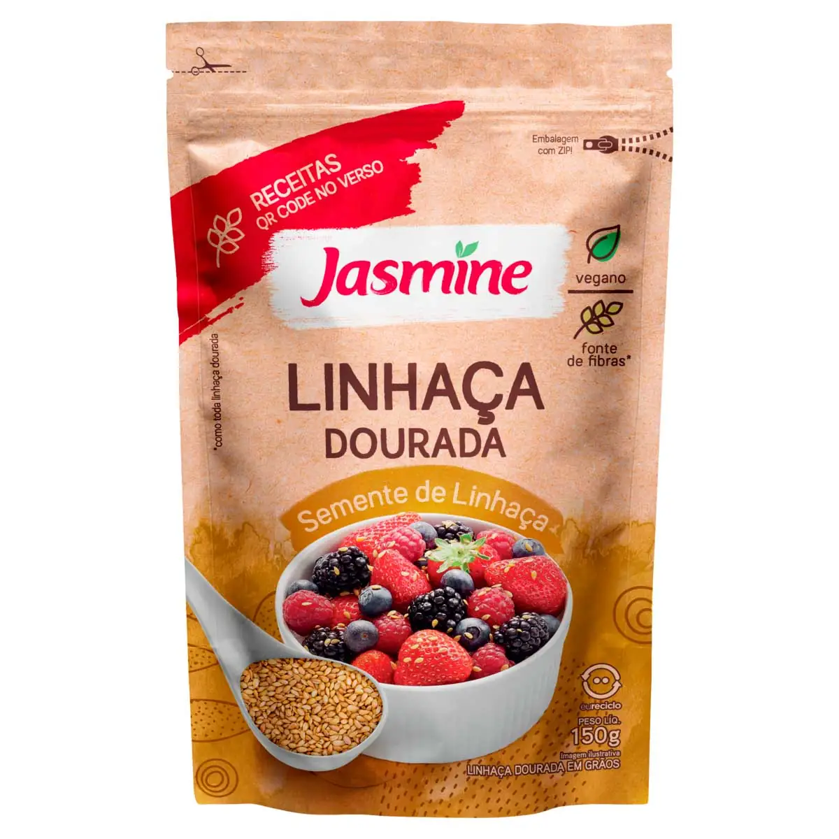Linhaça Dourada Integral Jasmine Sachê 150g