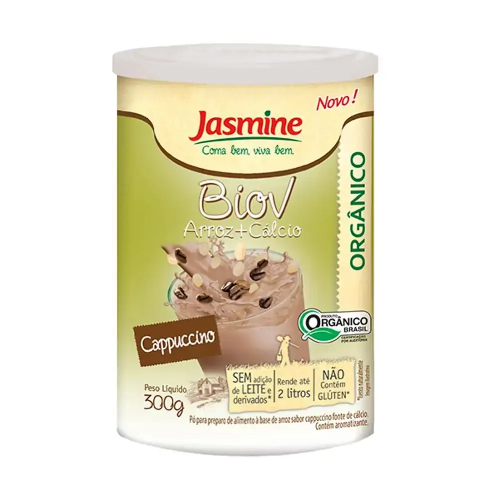 Biov Arroz Em Pó Orgânico Cappuccino C/ Cálcio Jasmine Pote