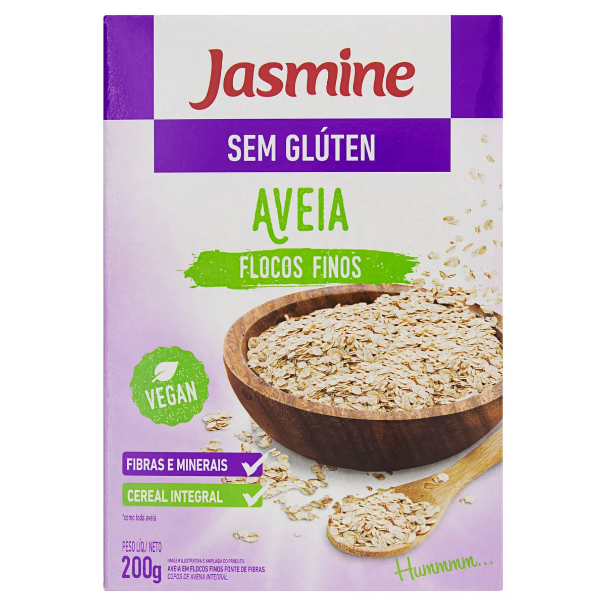 Aveia sem Glúten em Flocos Finos Jasmine 200g