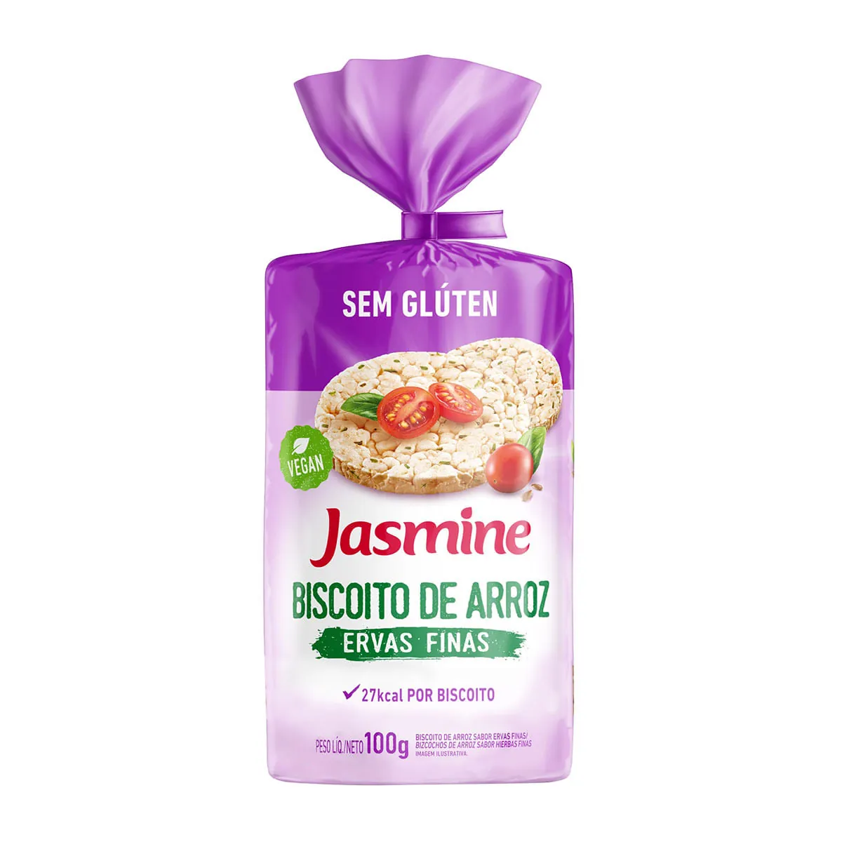 Bisc Jasmine Sem Glutem Arroz C/ervas Finas 100g