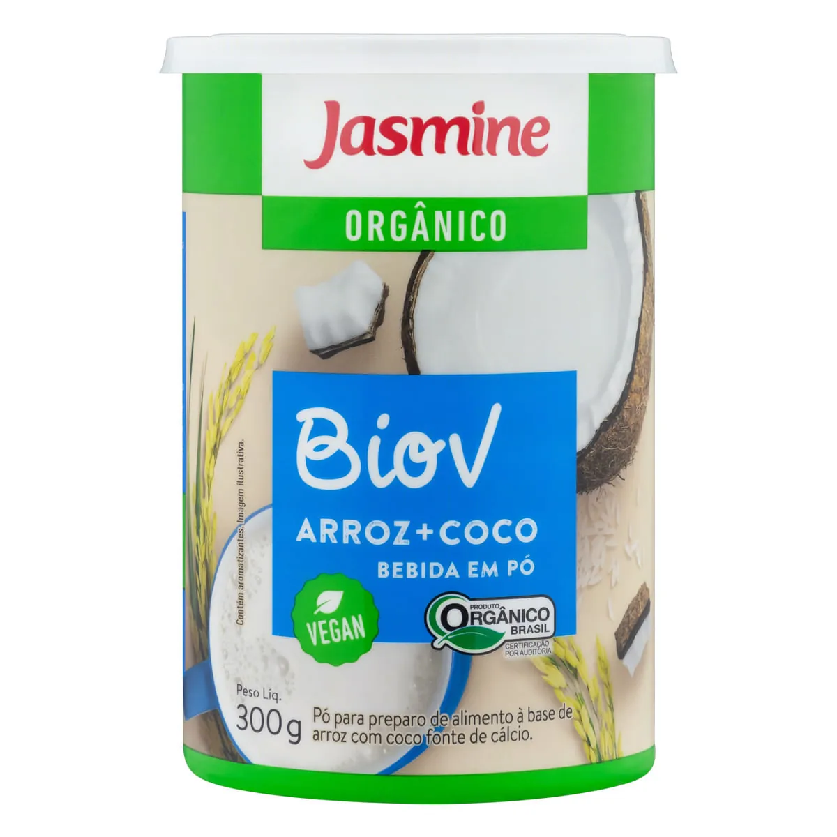 Bebida de Coco Orgânica em Pó BioV Jasmine 300g
