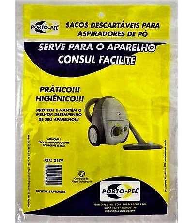 Saco P/aspirador Porto Pel Consul Facilite 1400w