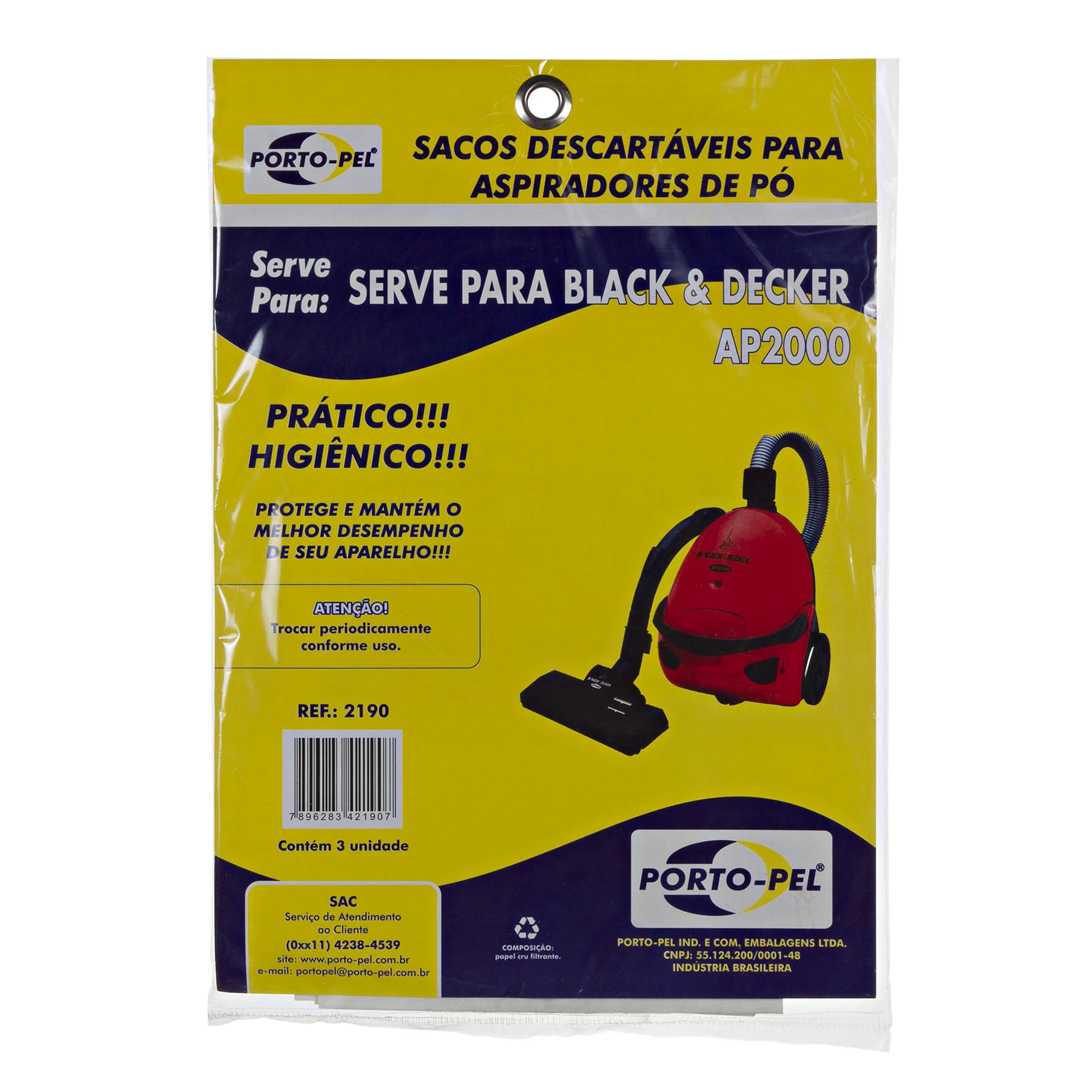 Saco para Aspirador Serve para B &D Ap2000