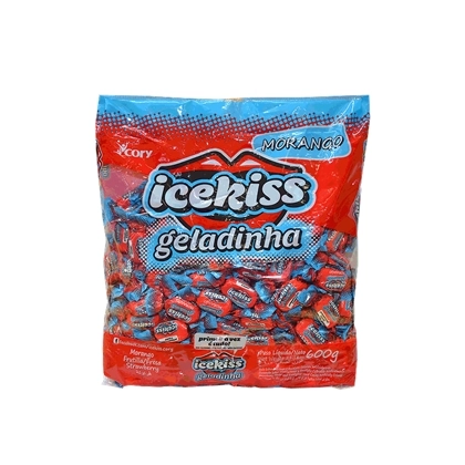 Bala Icekiss Geladinha Morango