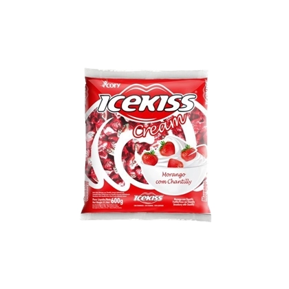 Bala Icekiss Cream Morango Com Chantilly