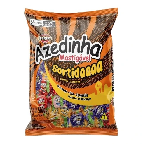 Bala Mastigavel Azedinha Sort 500g Riclan