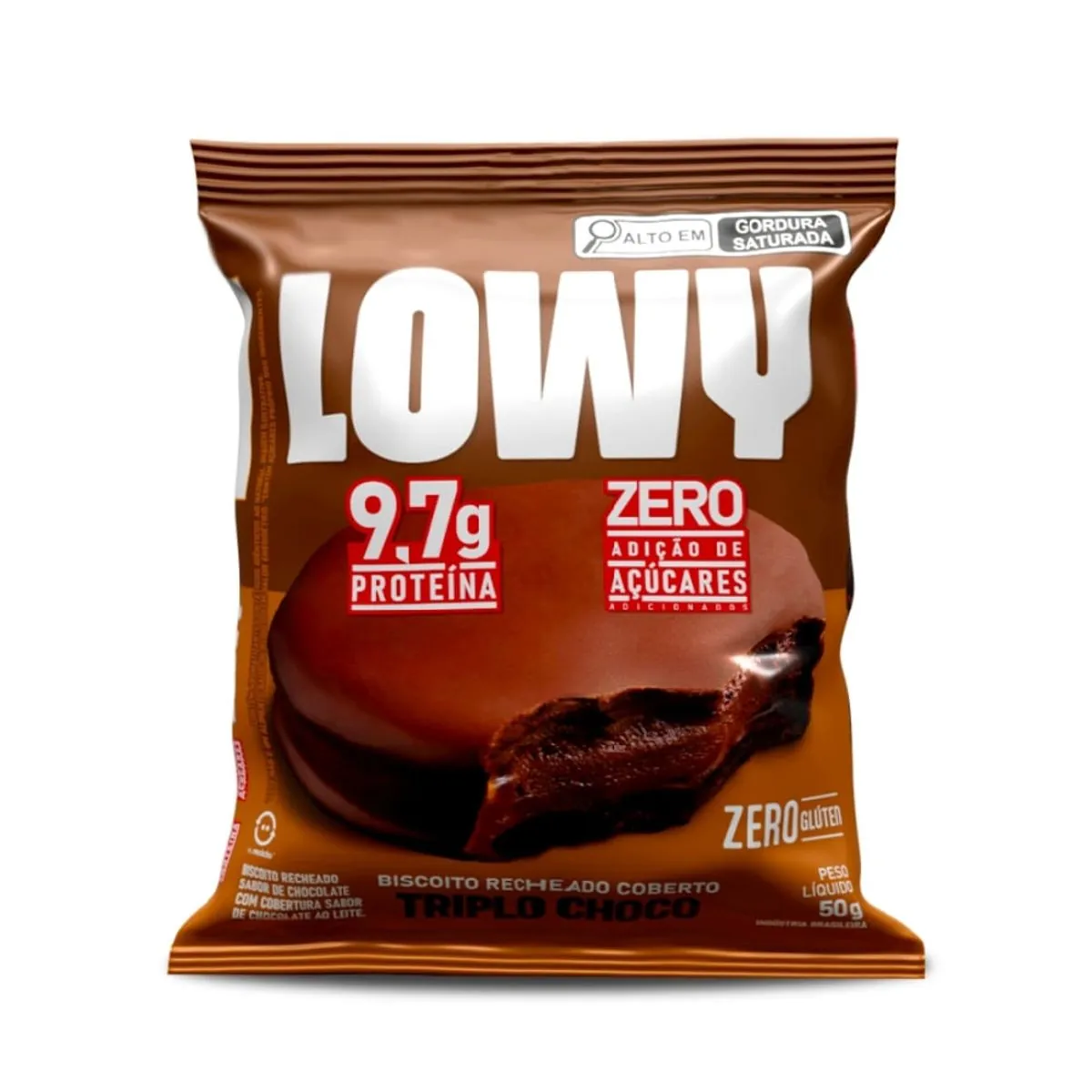 Bisc Lowy Rech Cob Triplo Choco 50g