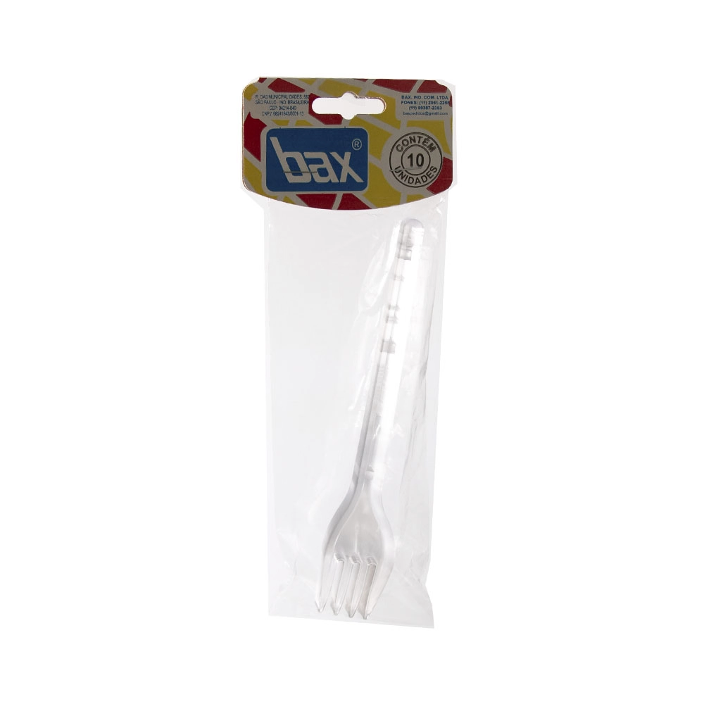Bax Garfo Refeicao Plastico C/10