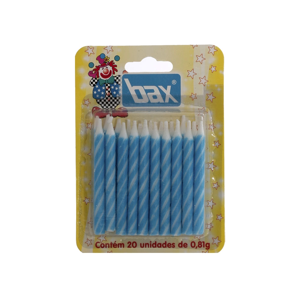 Bax Vela Palito C/20 Azul