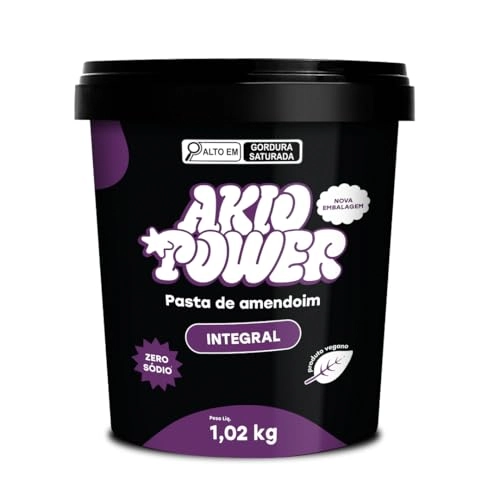 Pasta De Amendoim Power Akio 1,02kg Integral