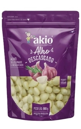 Alho Descascado Akio 900g