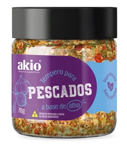 Tempero Alho Akio 70g Pescados
