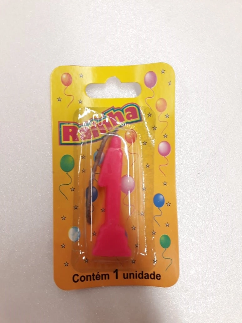 Vela Rainha Parafina Numerada N.1 Rosa