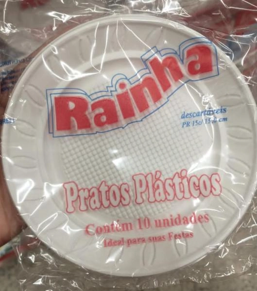 Prato Rainha Plastico 10unidade Branco