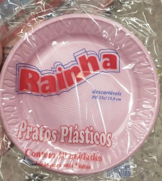 Prato Rainha Plastico 10unidade Rosa