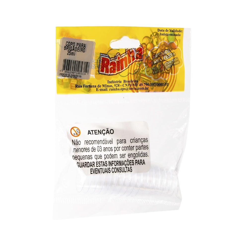 Copo Plastico Brigadeiro C/50x
