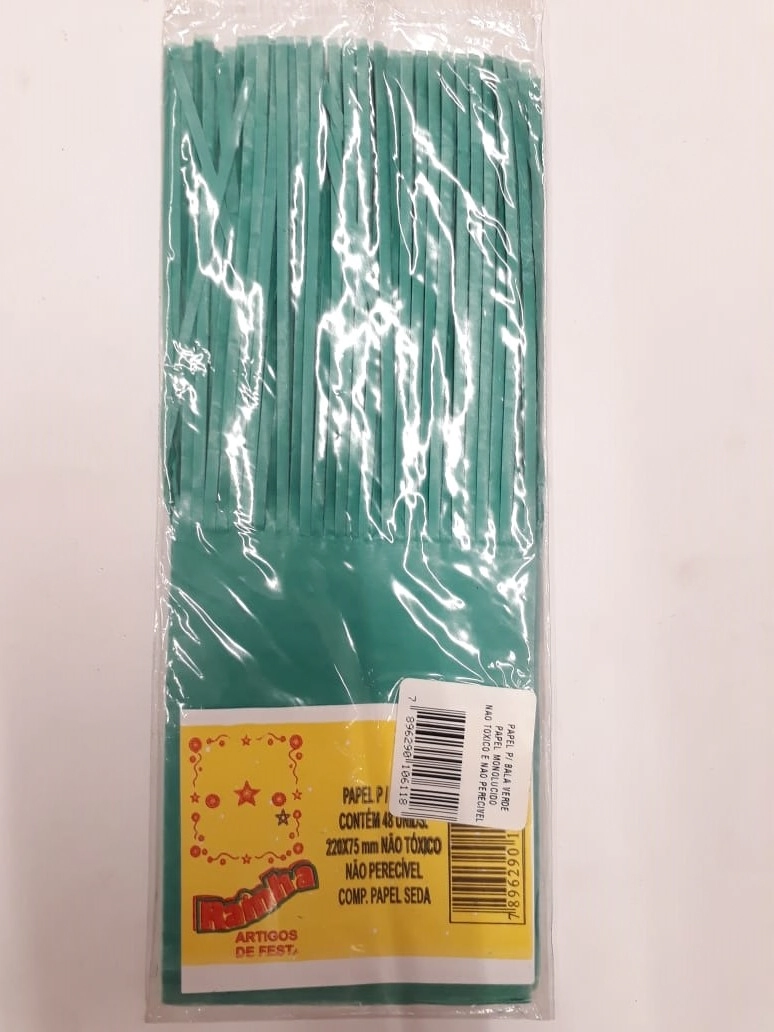Papel Bala Rainha Verde C/48