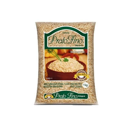 Arroz Prato Fino Integral 1kg